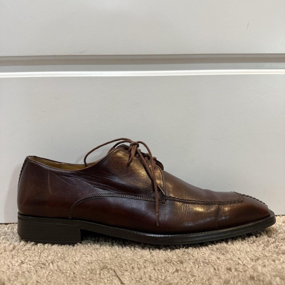 Mezlan Shoes Mens Size 9 Brown Leather Derby Square Toe Dress Spain 22244